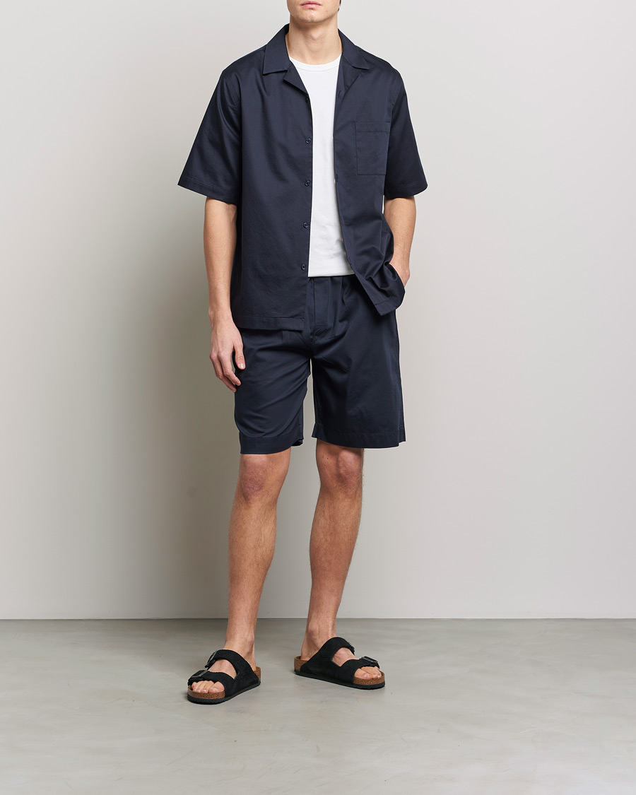Uomini | Camicie | Filippa K | Lounge Short Sleeve Shirt Night Blue