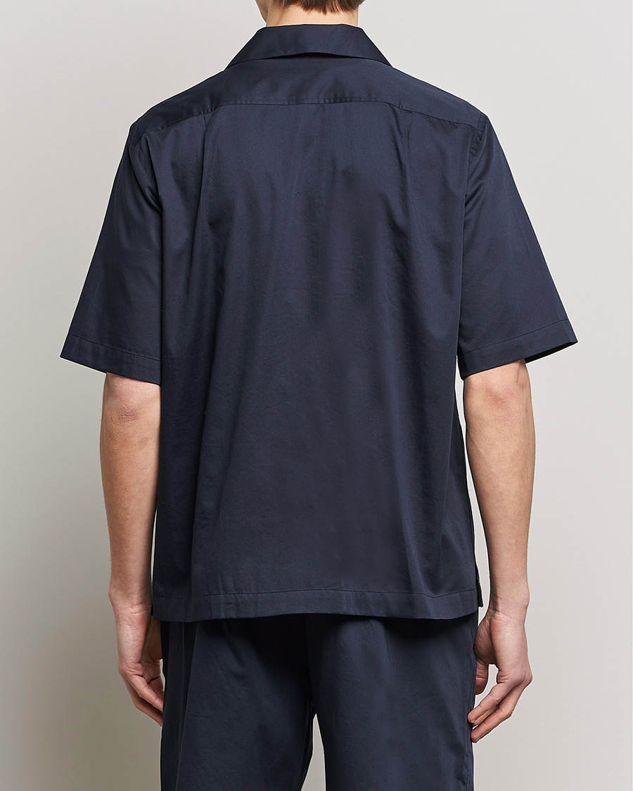 Uomini | Camicie | Filippa K | Lounge Short Sleeve Shirt Night Blue