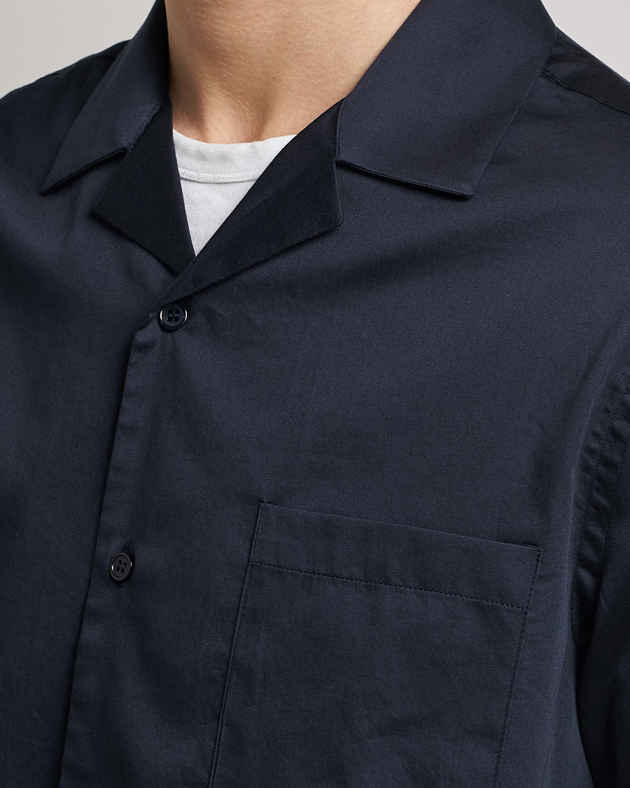 Uomini | Camicie | Filippa K | Lounge Short Sleeve Shirt Night Blue