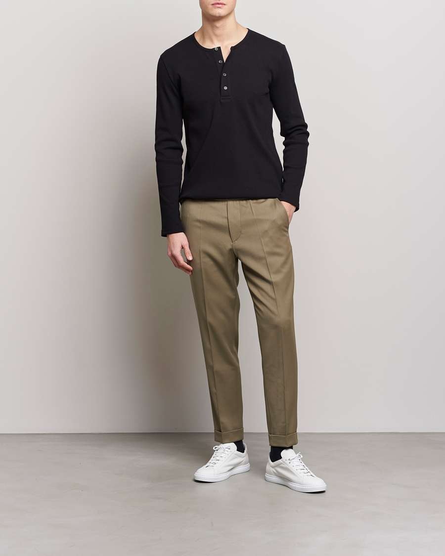 Uomini | Maglieria | Filippa K | Rib Henley Black
