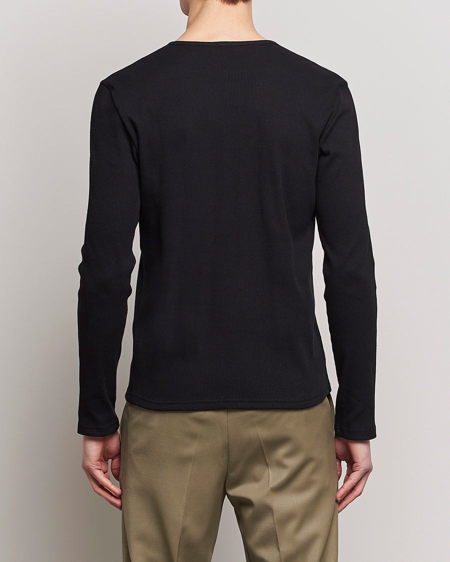 Uomini | Maglieria | Filippa K | Rib Henley Black
