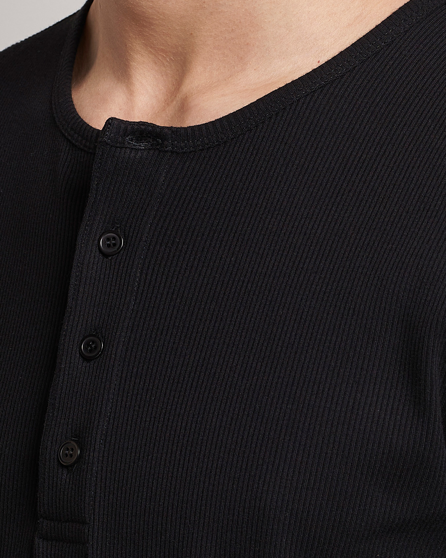 Uomini | Maglieria | Filippa K | Rib Henley Black