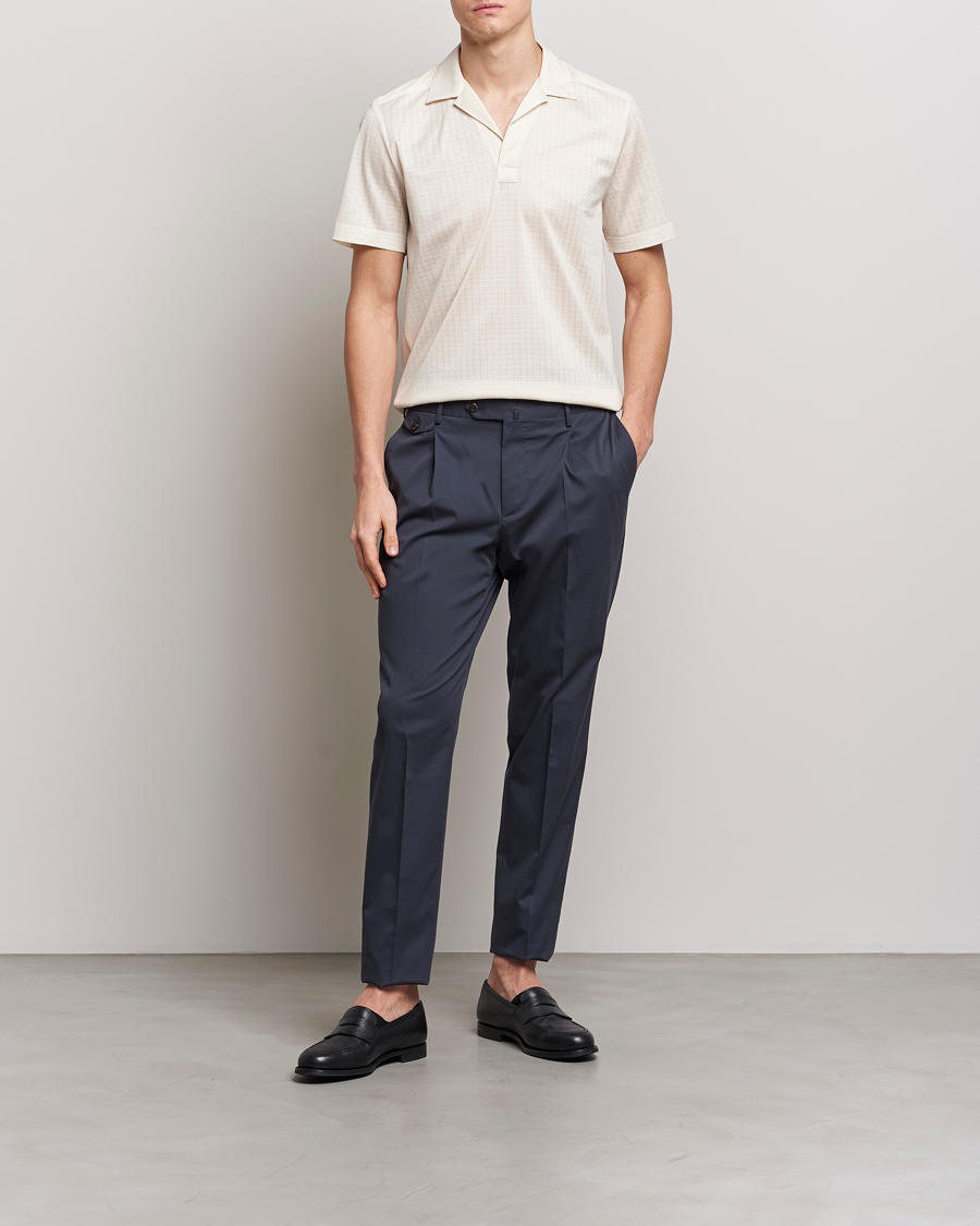 Uomini | Polo | Eton | Filo Di Scozia Open Collor Shirt White