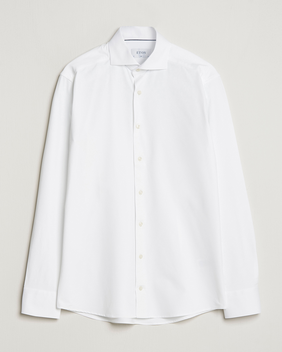 Uomini | Camicie | Eton | Slim Fit Four Way Stretch Shirt White