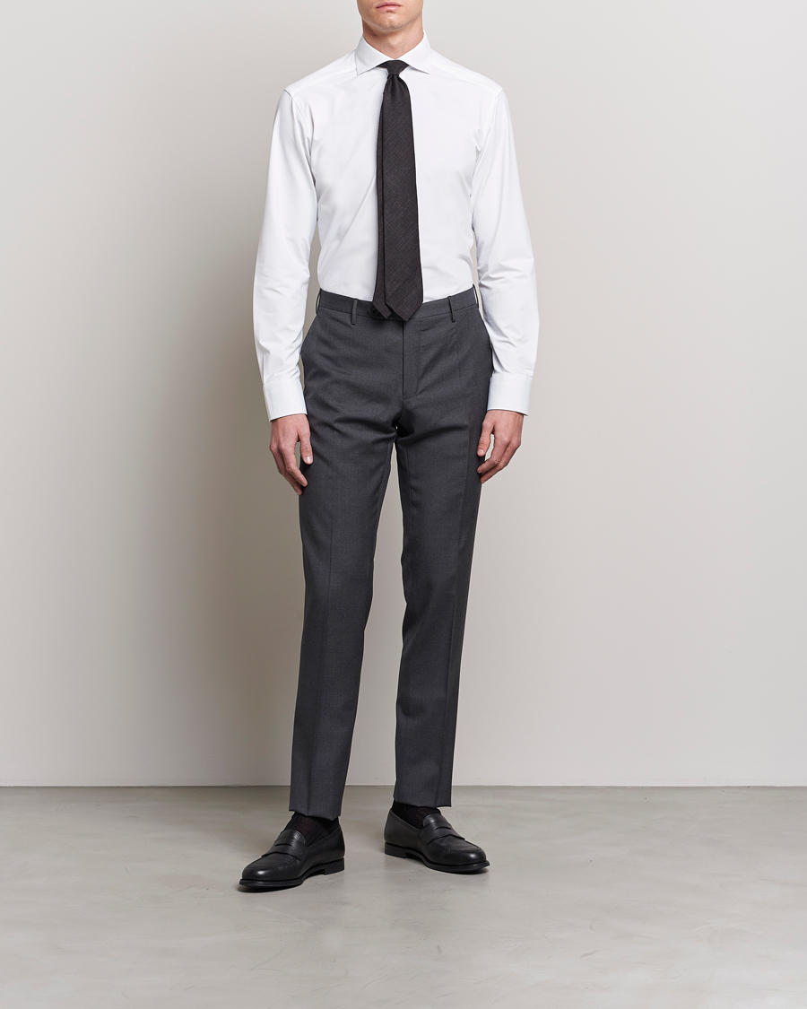 Uomini | Camicie | Eton | Slim Fit Four Way Stretch Shirt White