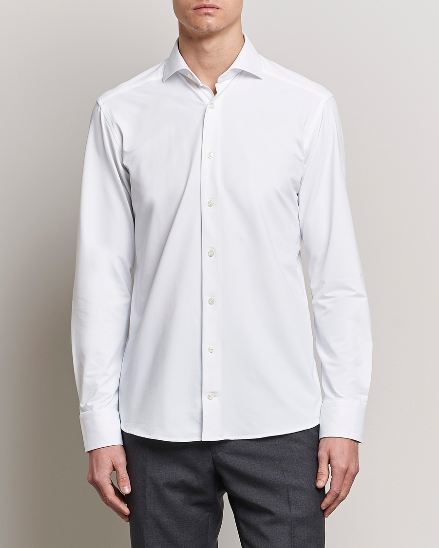 Uomini | Camicie | Eton | Slim Fit Four Way Stretch Shirt White