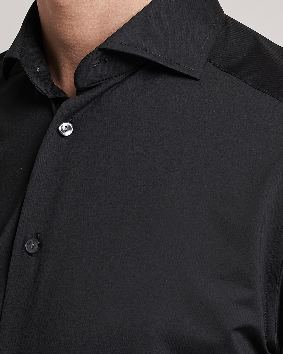 Uomini | Camicie | Eton | Slim Fit Four Way Stretch Shirt Black