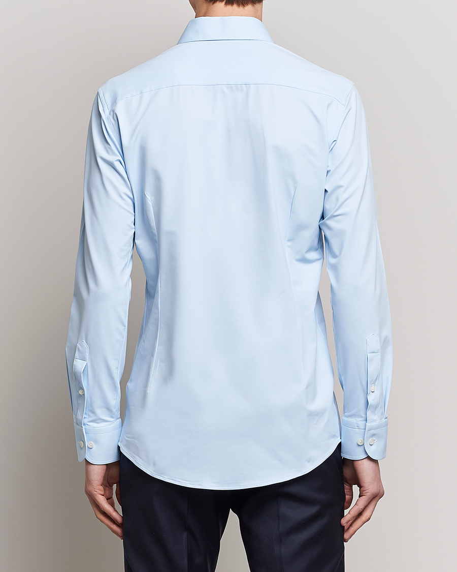 Uomini | Camicie | Eton | Slim Fit Four Way Stretch Shirt Light Blue