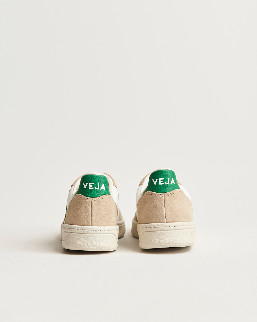 Uomini | Veja V-10 Chromefree Leather Extra White/Emeraude Green | Veja | V-10 Chromefree Leather Extra White/Emeraude Green