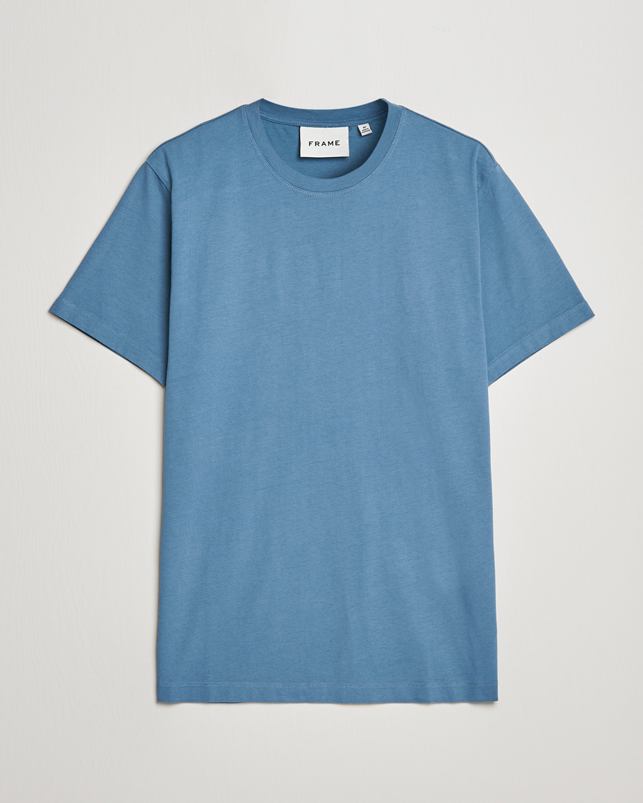 Uomini | T-shirt | FRAME | Logo T-Shirt Grey Blue
