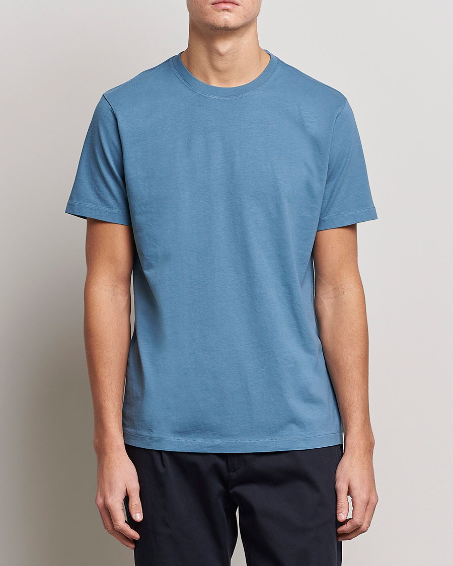 Uomini | T-shirt | FRAME | Logo T-Shirt Grey Blue