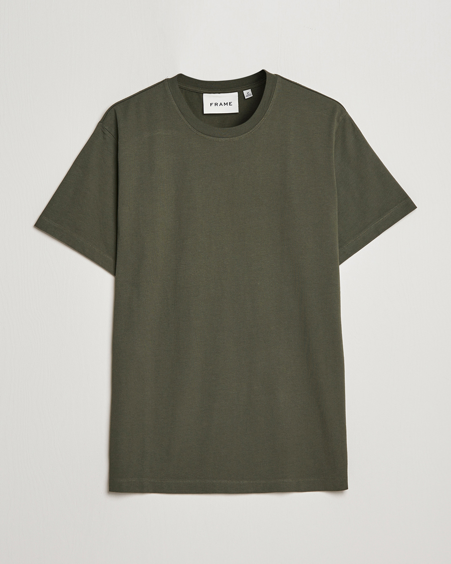 Uomini | T-shirt | FRAME | Logo T-Shirt Olive Green