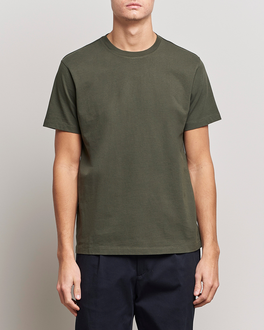 Uomini | T-shirt | FRAME | Logo T-Shirt Olive Green