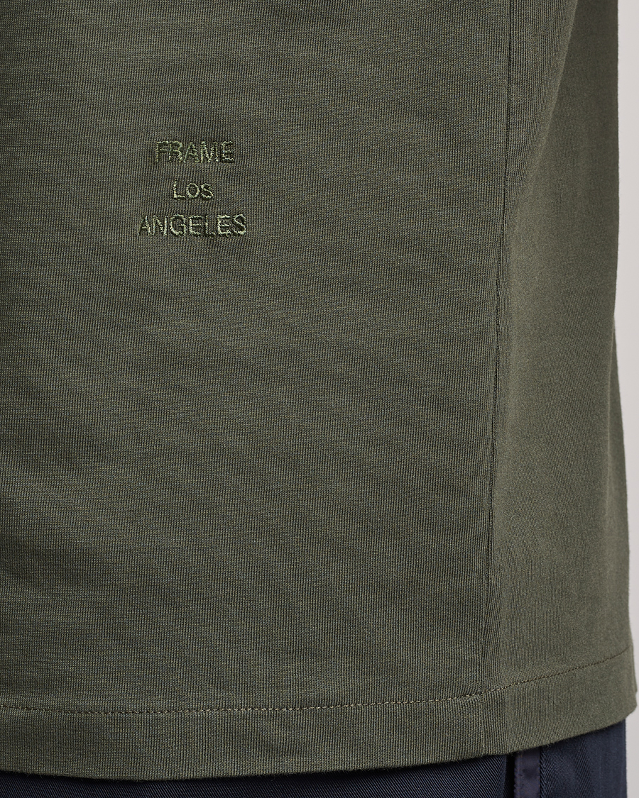 Uomini | T-shirt | FRAME | Logo T-Shirt Olive Green