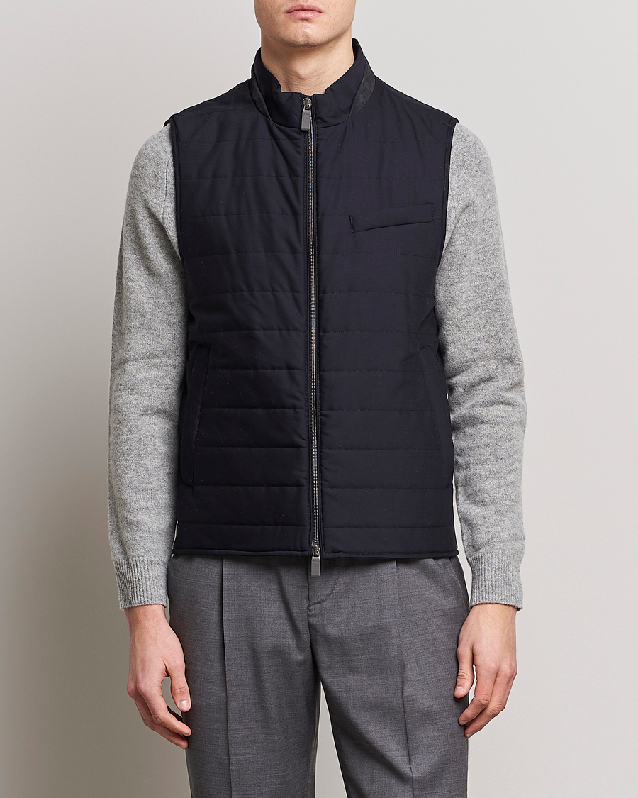 Uomini | Gilet | Canali | Impeccabile Padded Gilet Navy