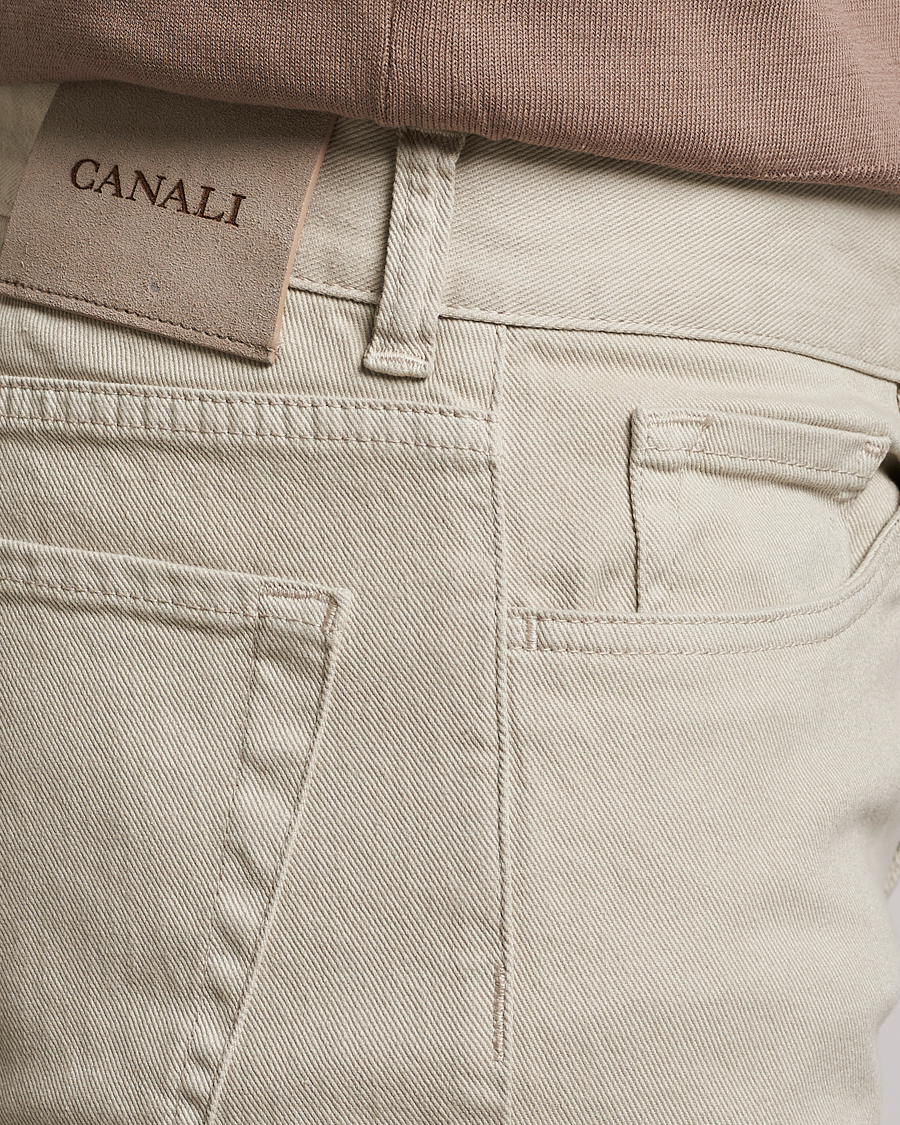 Uomini | Pantaloni | Canali | Slim Fit 5-Pocket Pants Beige