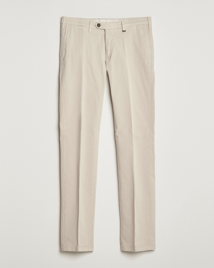 Uomini | Pantaloni | Canali | Cotton Stretch Chinos Beige
