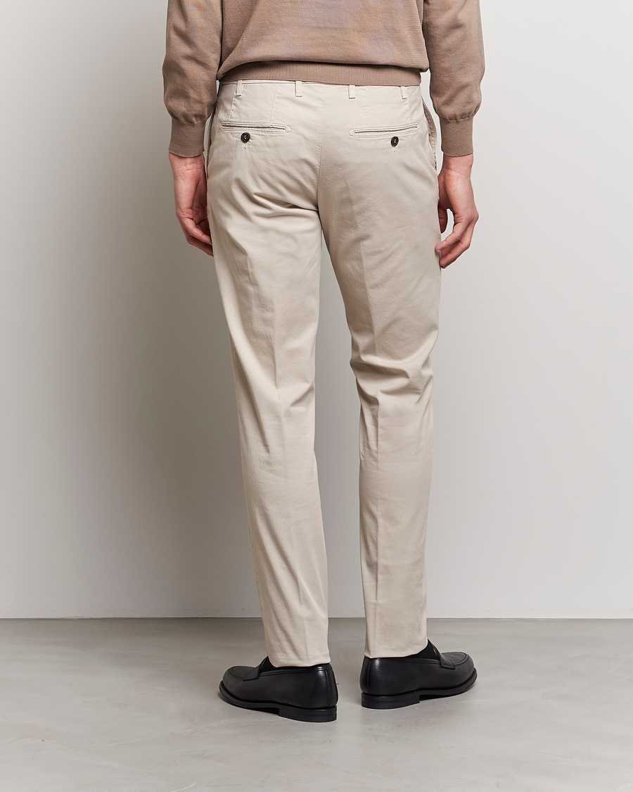 Uomini | Pantaloni | Canali | Cotton Stretch Chinos Beige