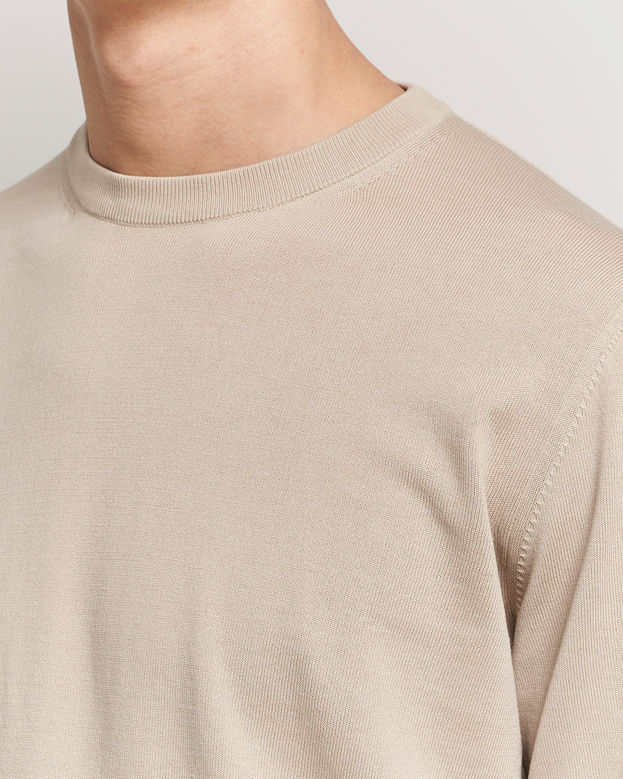 Uomini | Maglieria | Canali | Cotton Crew Neck Pullover Beige