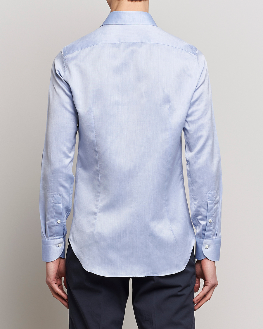 Uomini | Camicie | Canali | Slim Fit Linen Shirt Light Blue