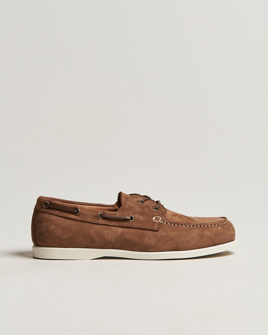 Uomini | Canali Boat Shoes Dark Brown Nubuck | Canali | Boat Shoes Dark Brown Nubuck