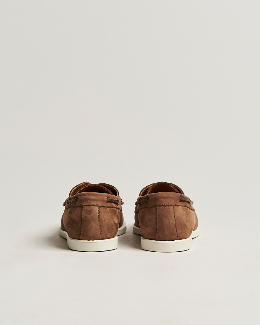 Uomini | Canali Boat Shoes Dark Brown Nubuck | Canali | Boat Shoes Dark Brown Nubuck