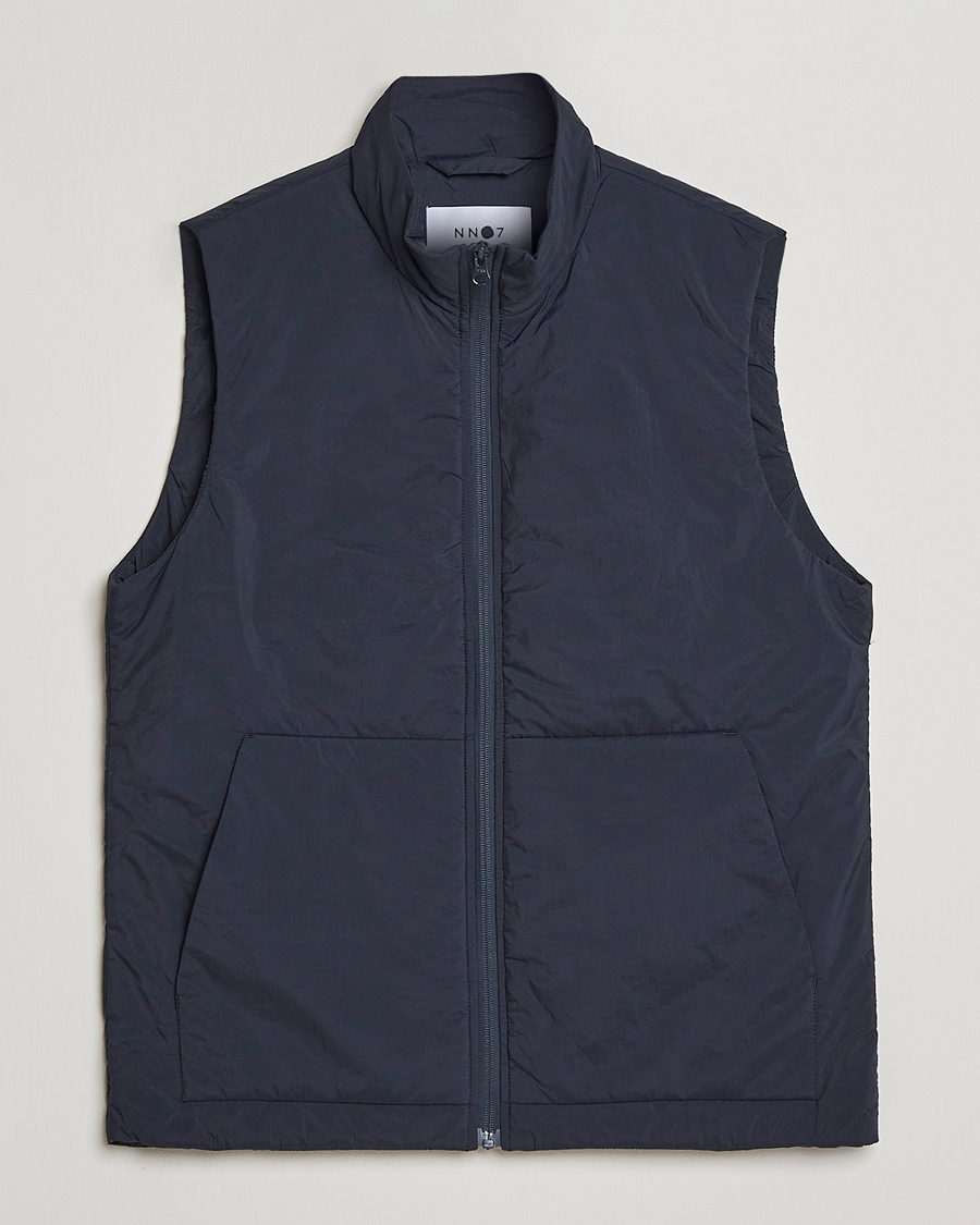 Uomini | Gilet | NN07 | Verve Padded Waistcoat Navy Blue