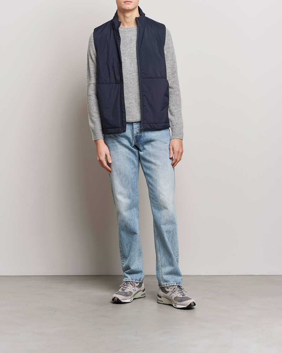 Uomini | Gilet | NN07 | Verve Padded Waistcoat Navy Blue