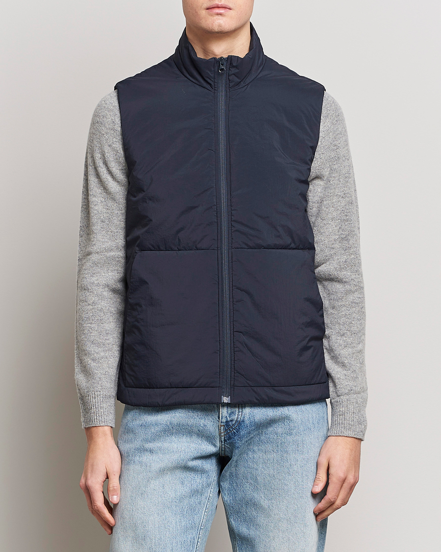 Uomini | Gilet | NN07 | Verve Padded Waistcoat Navy Blue