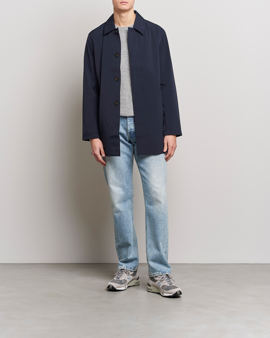 Uomini | Giacche | NN07 | Kim Waterproof Car Coat Navy Blue