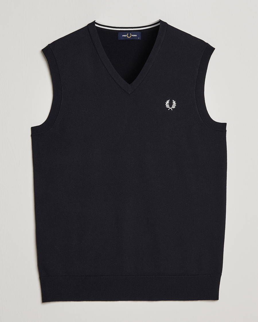 Uomini | Maglieria | Fred Perry | Classic V-Neck Tank Black
