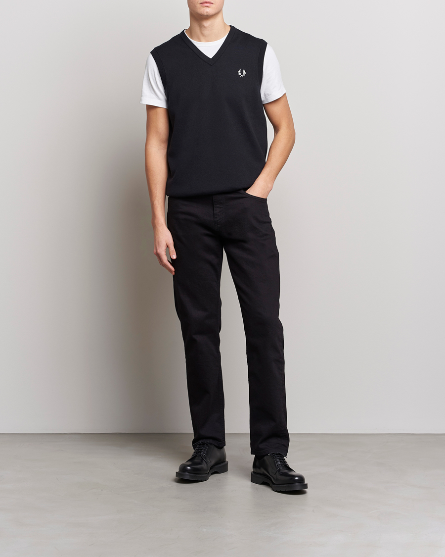 Uomini | Maglieria | Fred Perry | Classic V-Neck Tank Black