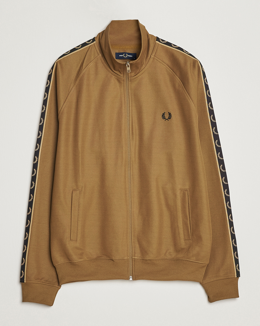 Uomini | Maglieria | Fred Perry | Taped Track Jacket Shaded Stone