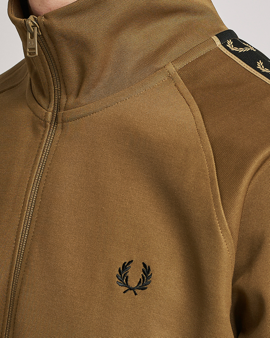 Uomini | Maglieria | Fred Perry | Taped Track Jacket Shaded Stone