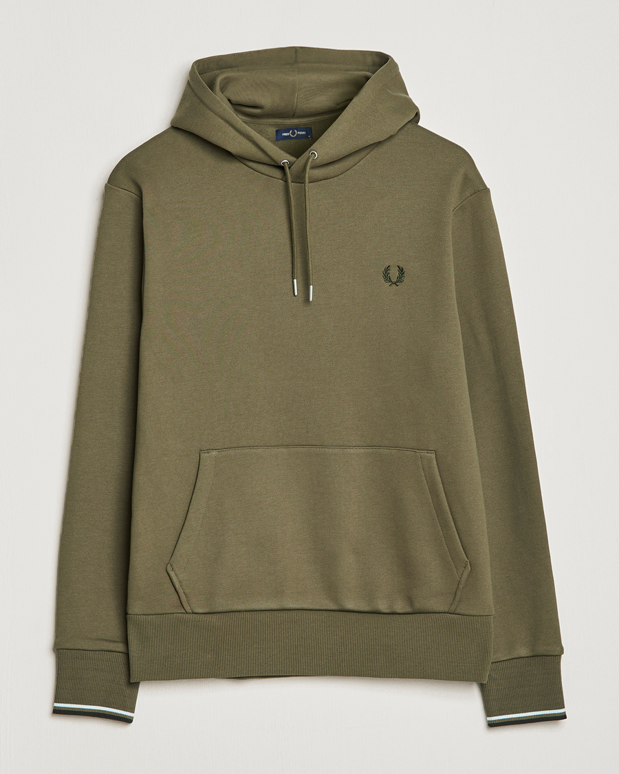 Uomini | Maglieria | Fred Perry | Tipped Hooded Sweatshirt Unifrom Green