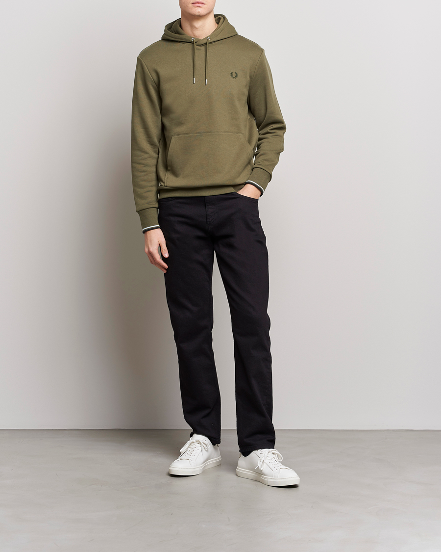 Uomini | Maglieria | Fred Perry | Tipped Hooded Sweatshirt Unifrom Green