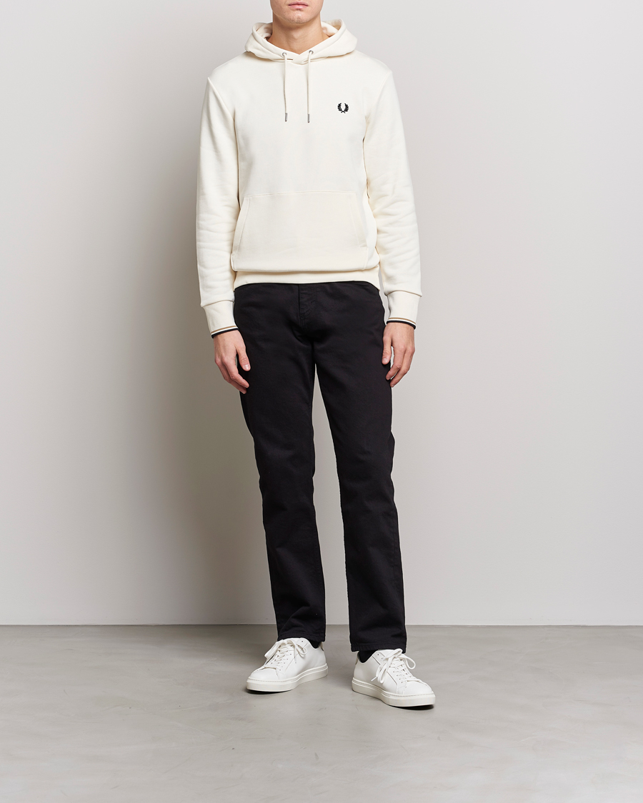 Uomini | Maglieria | Fred Perry | Tipped Hooded Sweatshirt Ecru