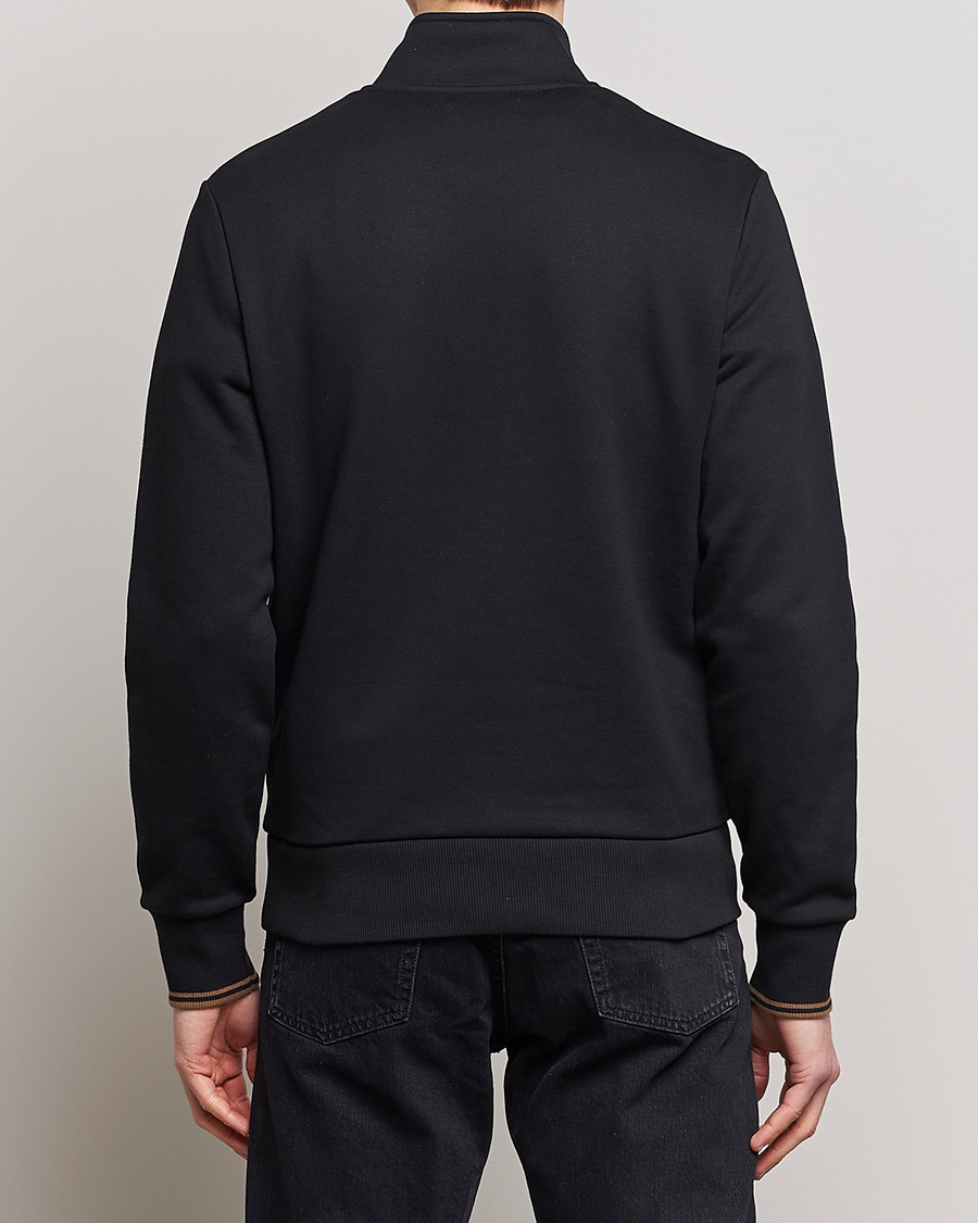 Uomini | Maglieria | Fred Perry | Half Zip Sweatshirt Black