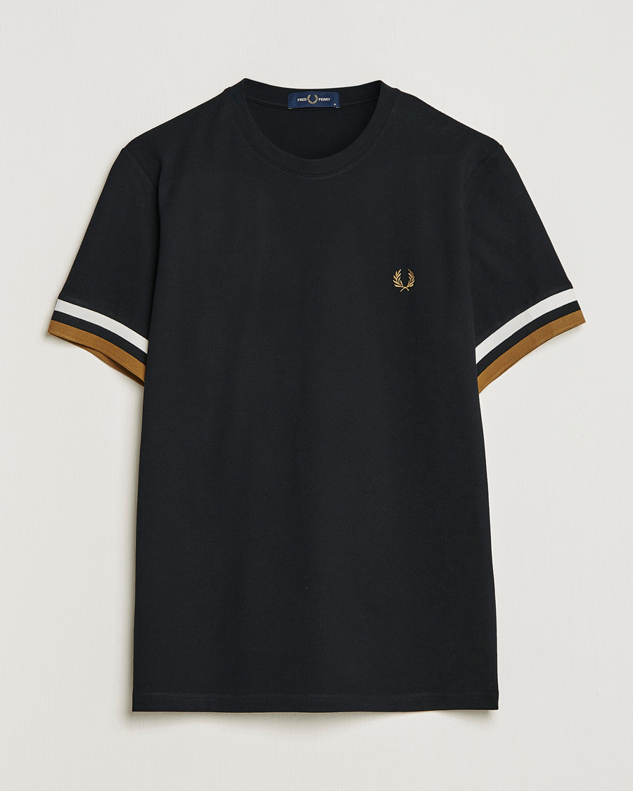 Uomini | T-shirt | Fred Perry | Boled Tipped Pique T-Shirt Black