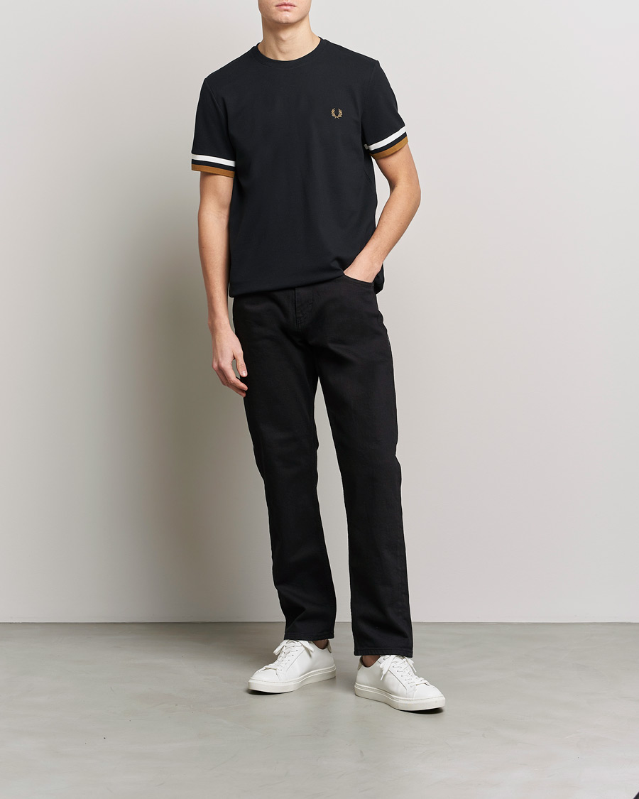Uomini | T-shirt | Fred Perry | Boled Tipped Pique T-Shirt Black
