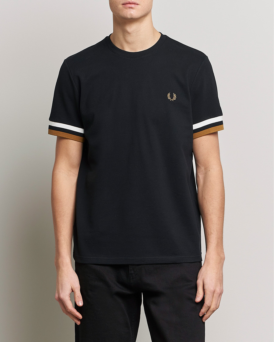 Uomini | T-shirt | Fred Perry | Boled Tipped Pique T-Shirt Black