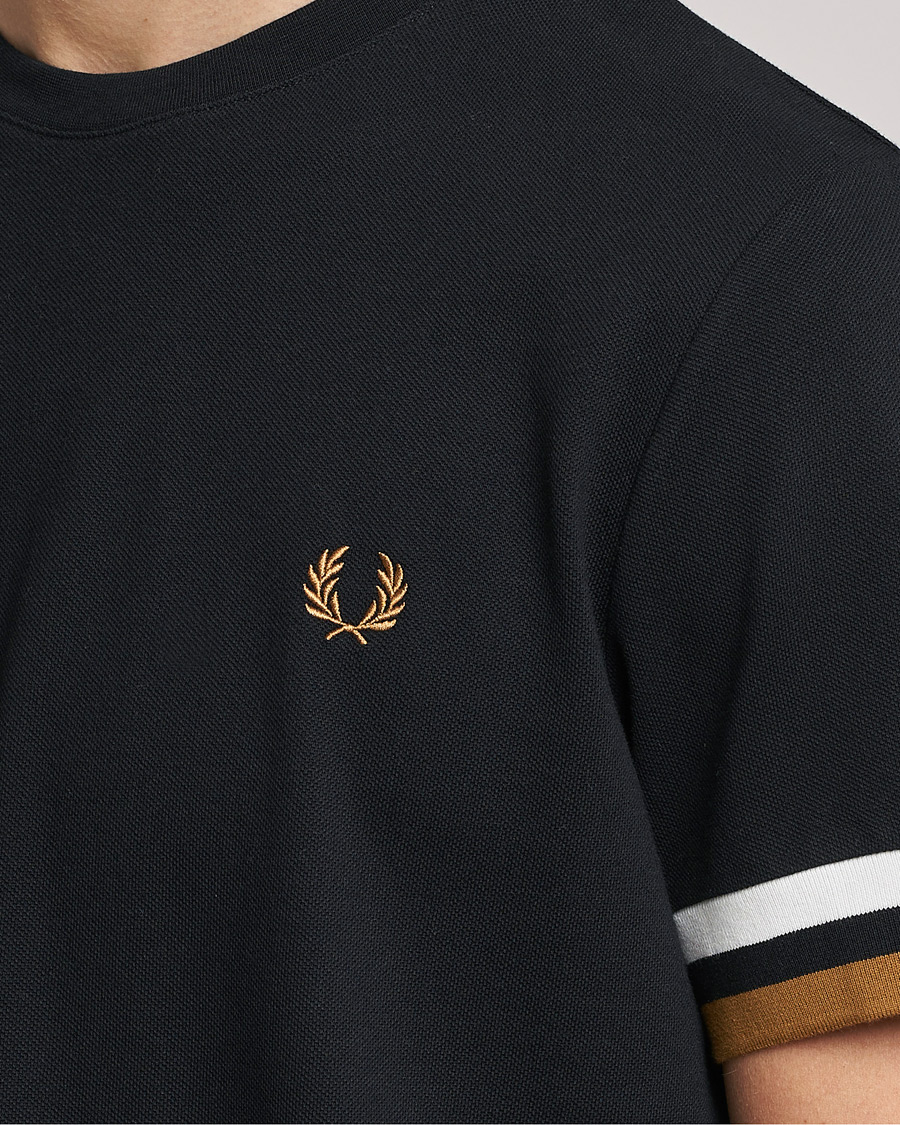 Uomini | T-shirt | Fred Perry | Boled Tipped Pique T-Shirt Black