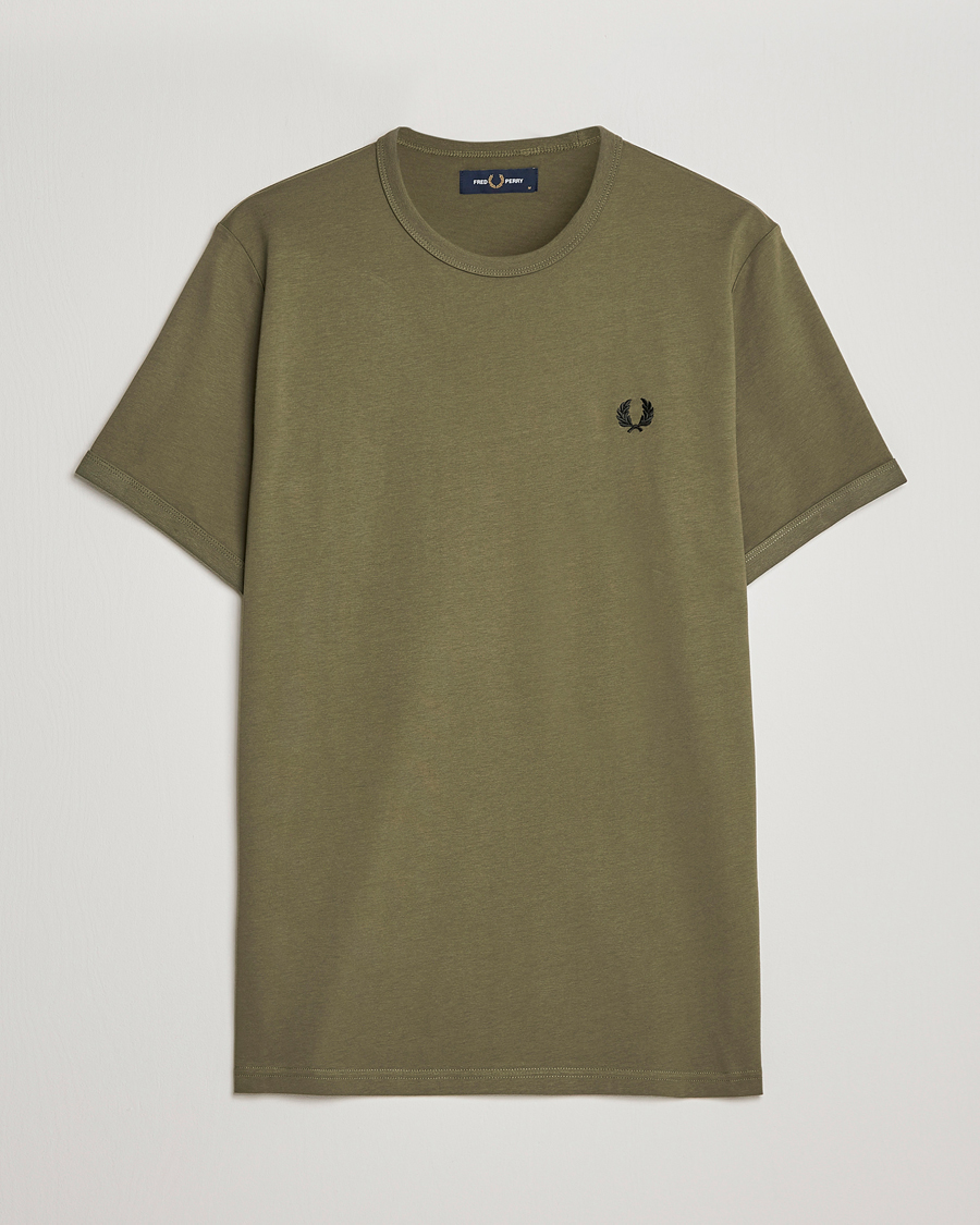 Uomini | T-shirt | Fred Perry | Ringer T-Shirt Unifrom Green