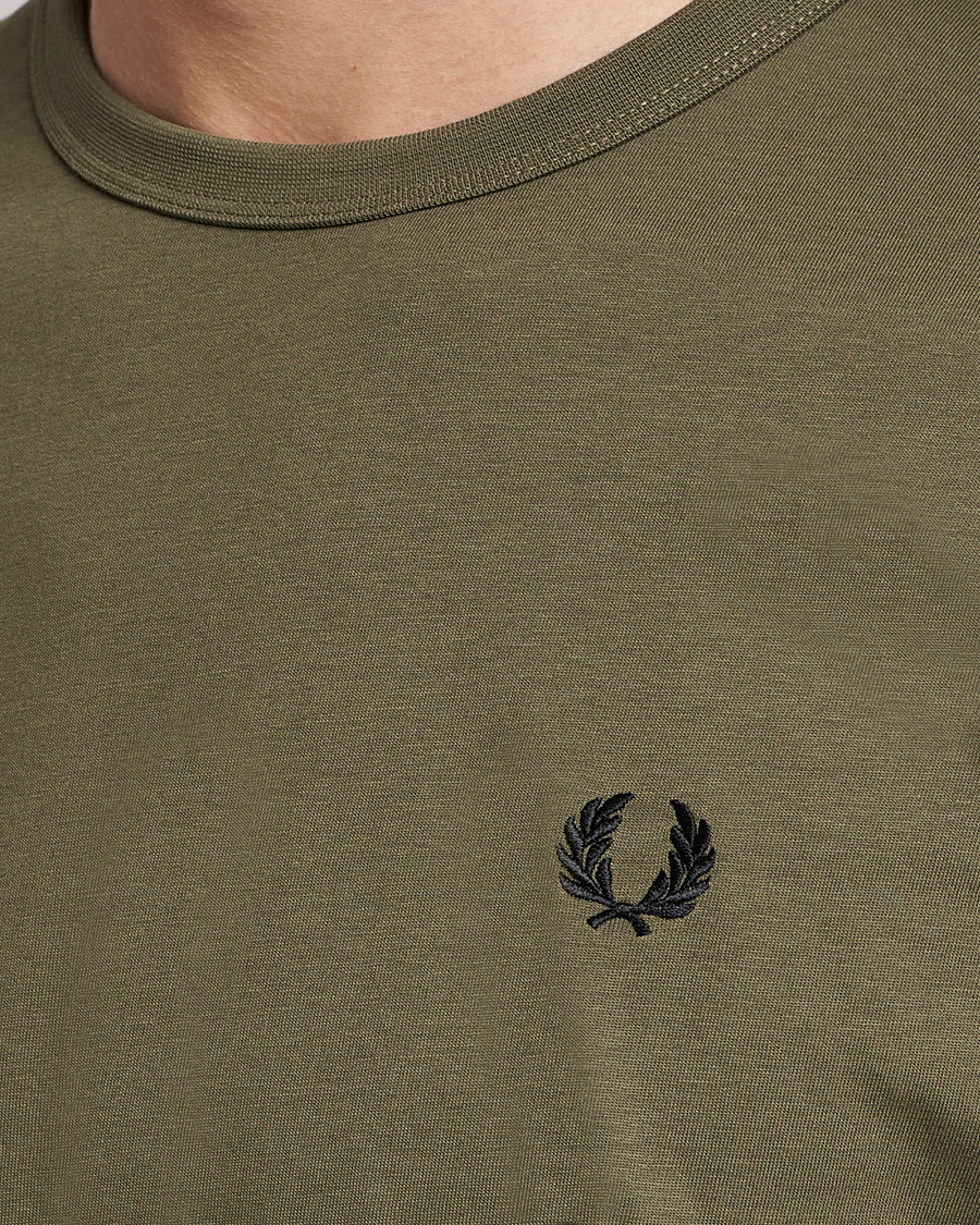 Uomini | T-shirt | Fred Perry | Ringer T-Shirt Unifrom Green