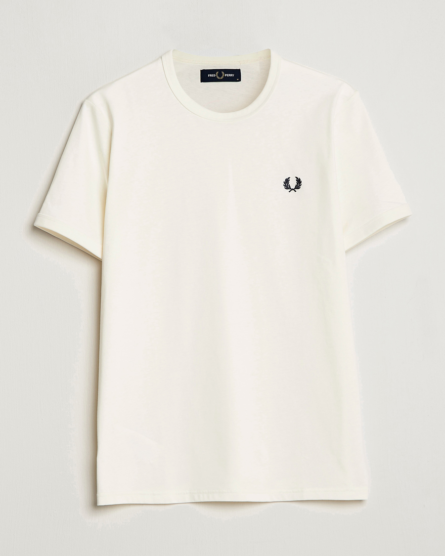 Uomini | T-shirt | Fred Perry | Ringer T-Shirt Ecru