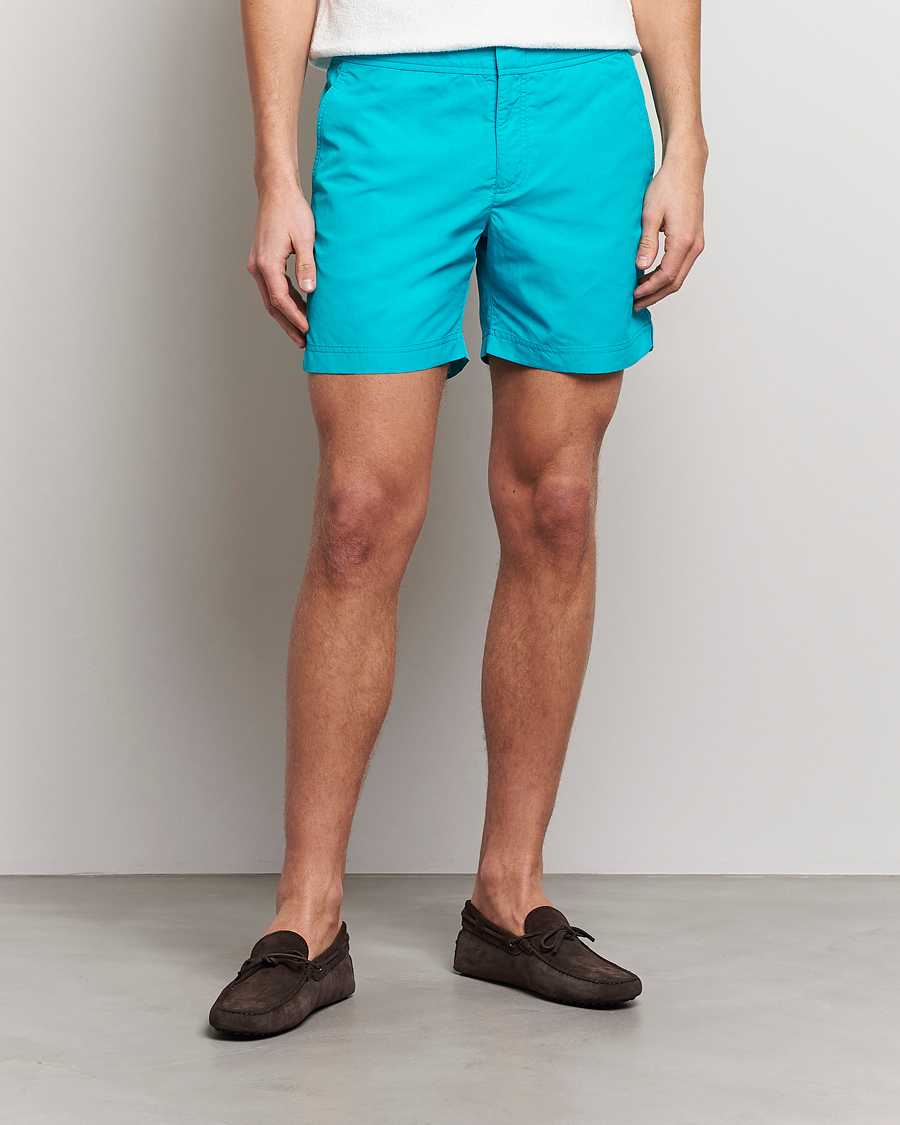 Uomini | Costumi da bagno | Orlebar Brown | Bulldog II Medium Length Swim Shorts Crystal Sea