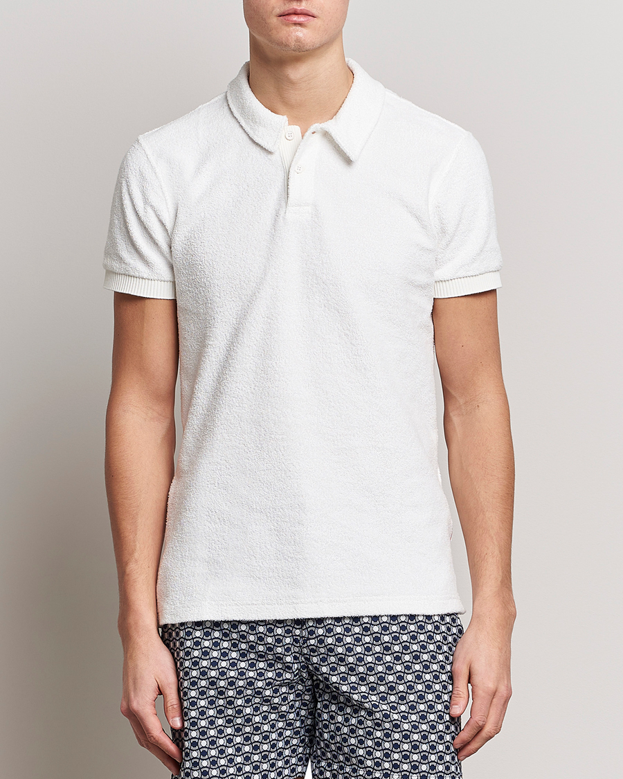 Uomini | Polo | Orlebar Brown | Lorenzo Cotton Terry Polo Cloud