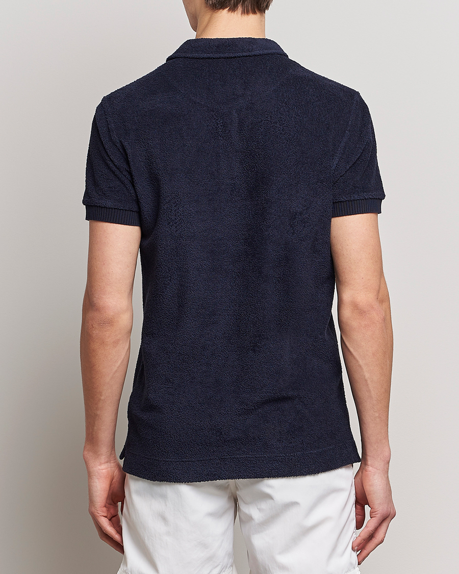 Uomini | Polo | Orlebar Brown | Lorenzo Cotton Terry Polo Night Iris