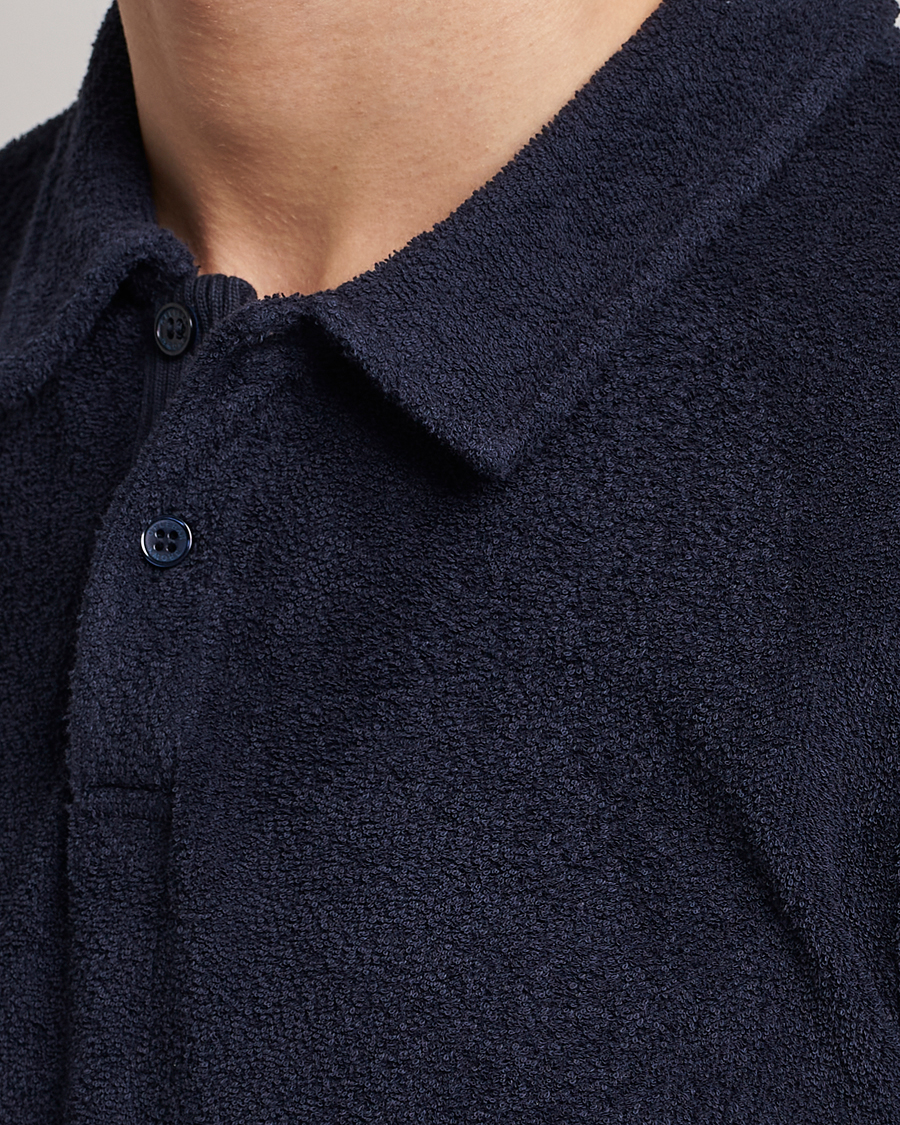 Uomini | Polo | Orlebar Brown | Lorenzo Cotton Terry Polo Night Iris