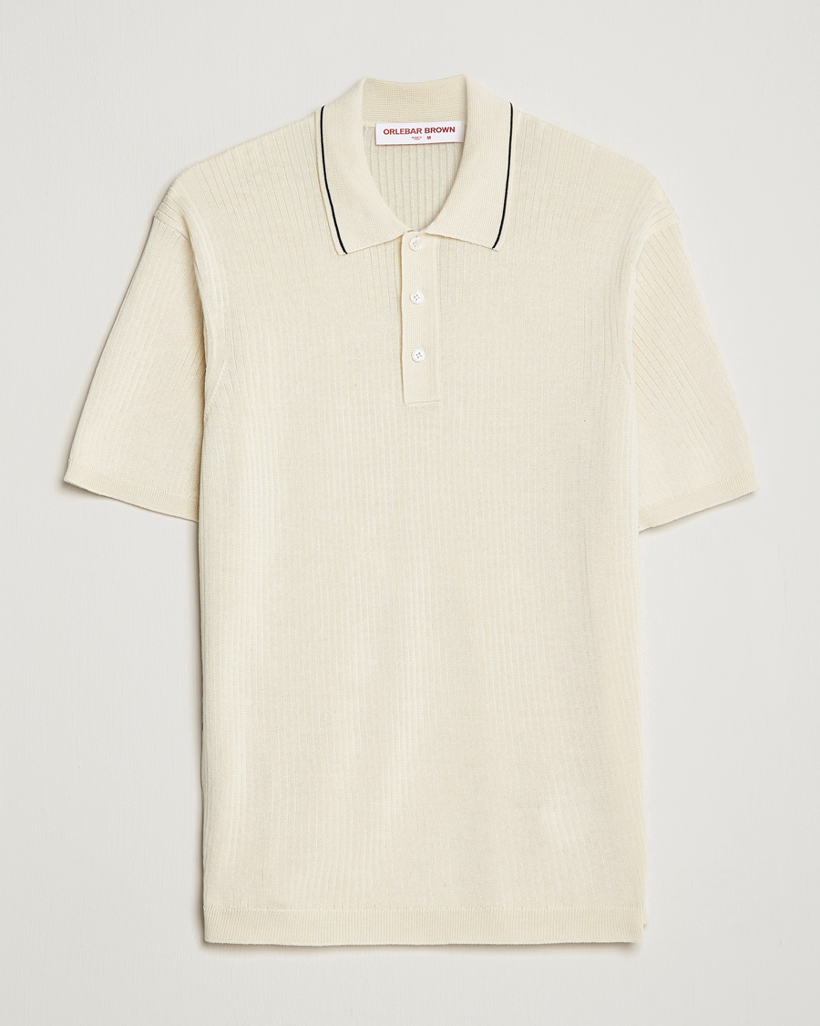 Uomini | Polo | Orlebar Brown | Maranon Organic Cotton Rib Tipping Polo Sea Mist